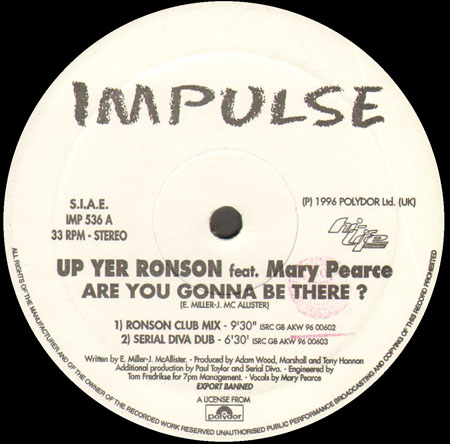 UP YER RONSON - Are You Gonna Be There ? - Feat. Mary Pearce