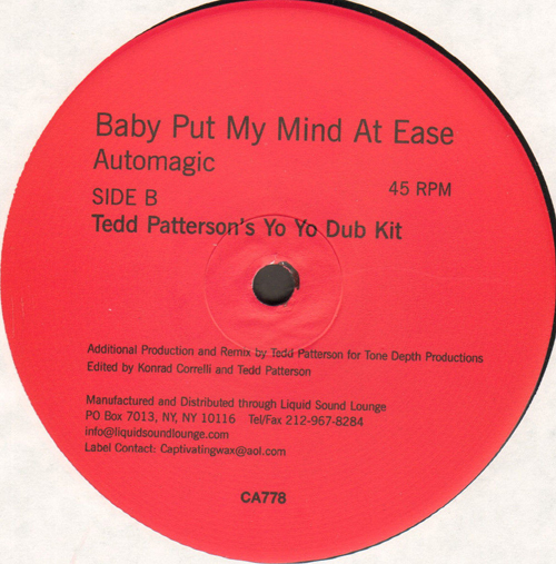 AUTOMAGIC - Baby Put My Mind At Ease (Tedd Patterson Rmx)
