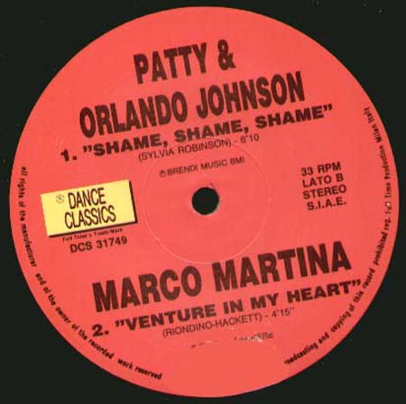 VARIOUS (PATTY&ORLANDO JOHNSON / SCOTCH / MARCO MARTINA) - Shame Shame Shame / Take Me Up / Venture In My Heart