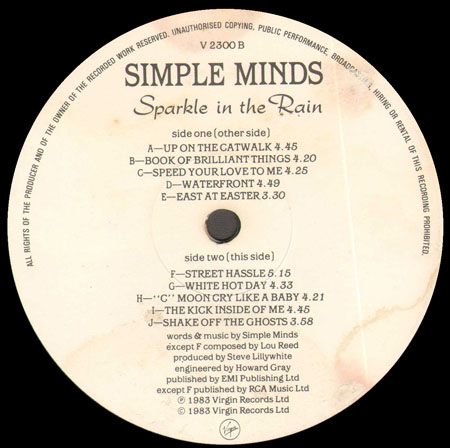 SIMPLE MINDS - Sparkle In The Rain