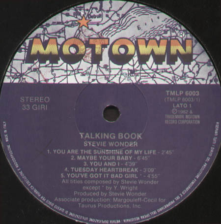 STEVIE WONDER - Talking Book