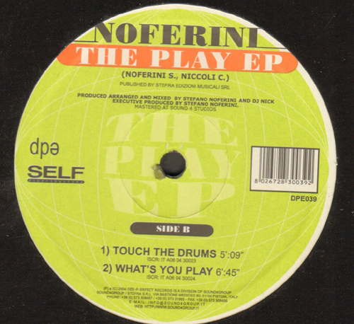 STEFANO NOFERINI - The Play Ep