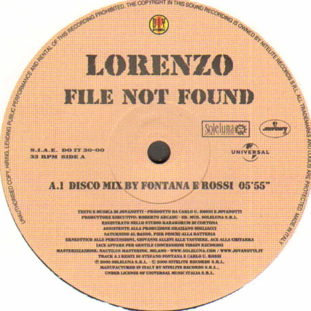 LORENZO JOVANOTTI - File Not Found