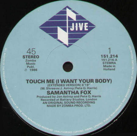 SAMANTHA FOX - Touch Me (I Want Your Body)
