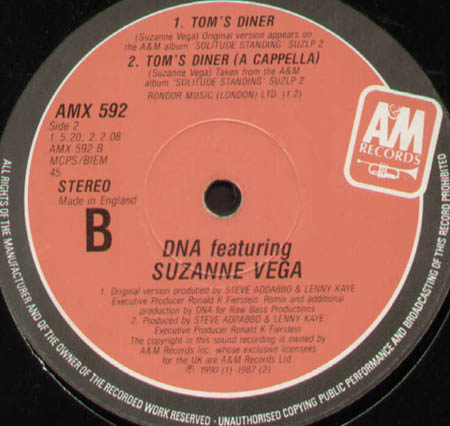 DNA, FEAT. SUZANNE VEGA - Tom's Diner Remix