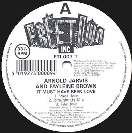 ARNOLD JARVIS & FAYLEINE BROWN - It Must Have Been Love
