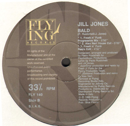 JILL JONES - Bald (Mix Master, Jazz Voice, Alex Neri rmxs)