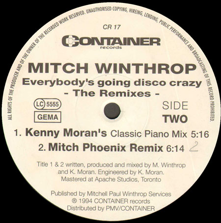 MITCH WINTHROP - Everybody's Going Disco Crazy - The Remixes (Disco Elements Rmx)