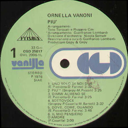 ORNELLA VANONI - Piu