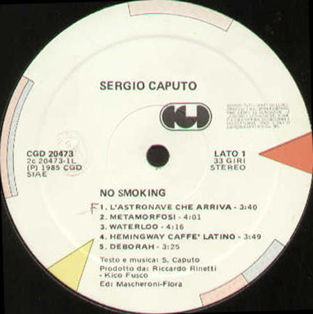 SERGIO CAPUTO - No Smoking