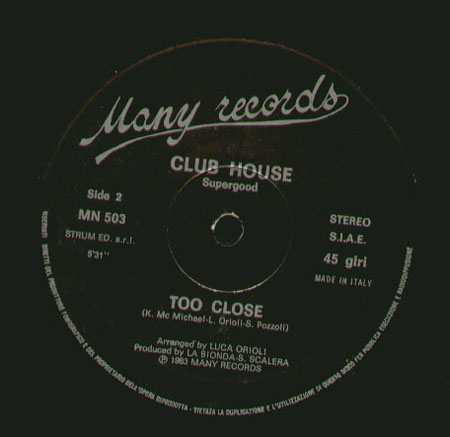 CLUB HOUSE - Superstition Medley With Good Times / Too Close
