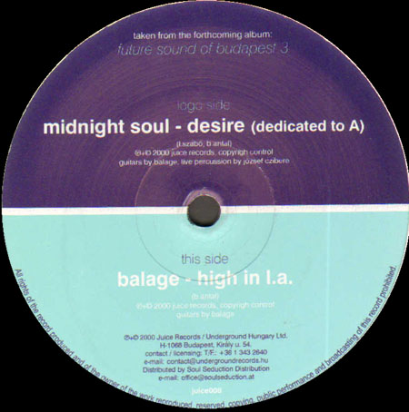 BALAGE / MIDNIGHT SOUL - High In L.A. / Desire (Dedicated To A)