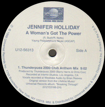 JENNIFER HOLLIDAY - A Woman's Got The Power (Thunderpuss 2000 rmx)