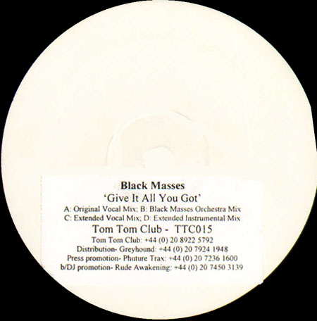 BLACK MASSES - Give It All U Got (Only Side C/D) 