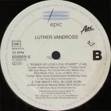 LUTHER VANDROSS - Love Is On The Way (Real Love)