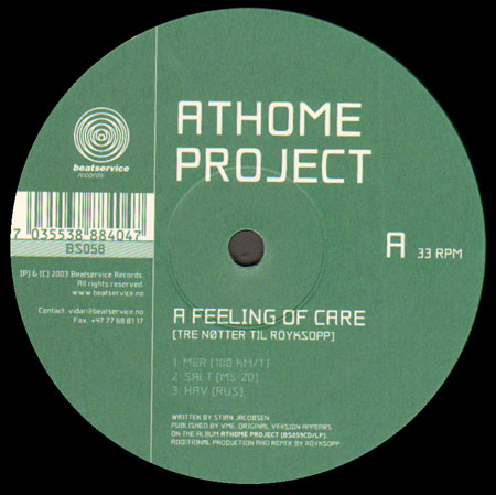 ATHOME PROJECT - A Feeling Of Care (Royksopp Rmx)