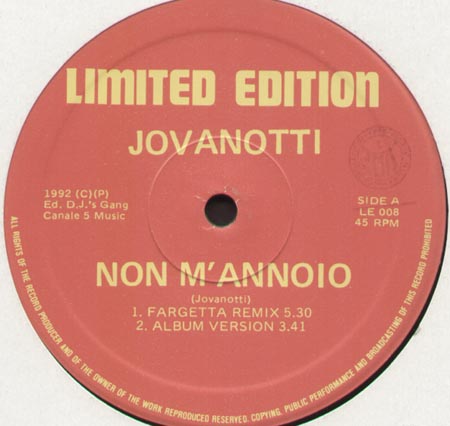 JOVANOTTI - Non M'Annoio (Remix)