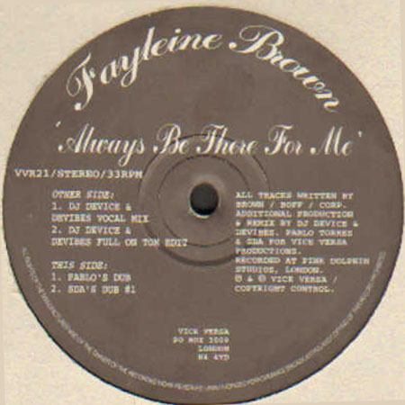 FAYLEINE BROWN - Always Be There For Me