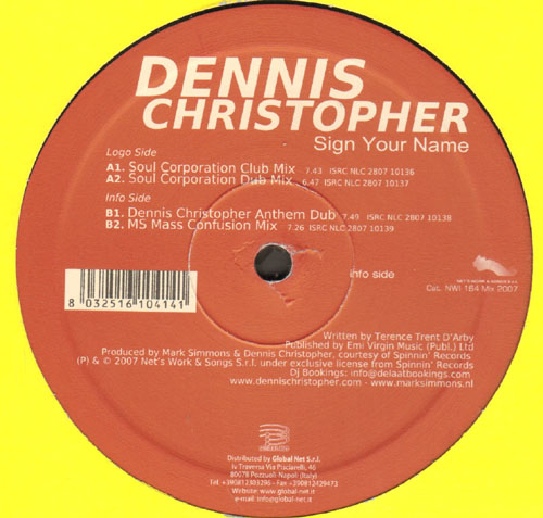 DENNIS CHRISTOPHER - Sign Your Name (Soul Corporation Mixes)