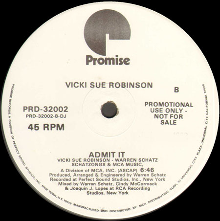 VICKI SUE ROBINSON - Summertime Fun / Admit It