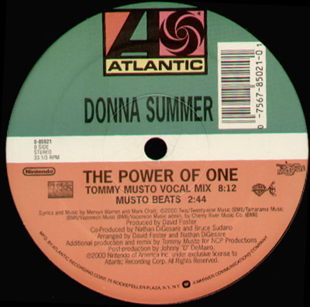 DONNA SUMMER - The Power Of One (Jonathan Peters,Tommy Musto Rmxs)