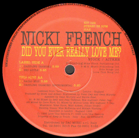 NICKI FRENCH - Did You Ever Really Love Me?