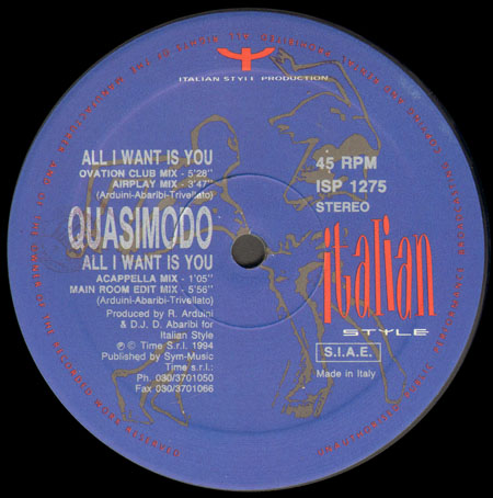 QUASIMODO  - All I Want Is You