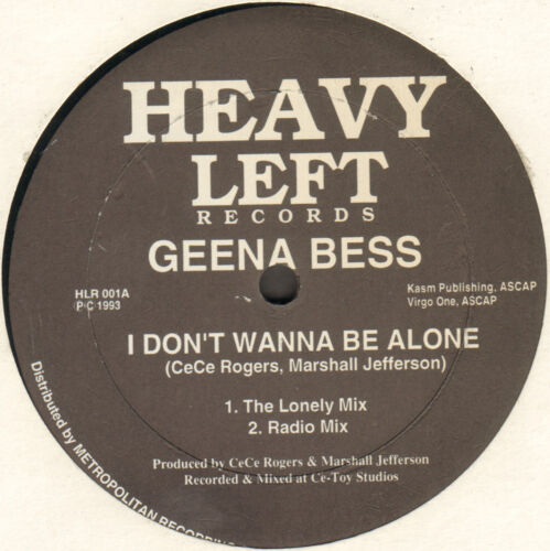 GEENA BESS - I Don't Wanna Be Alone