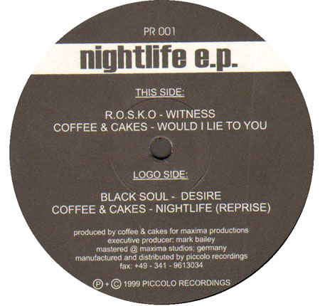 VARIOUS (BLACK SOUL / COFFEE & CAKES / R.O.S.K.O.) - Nightlife EP