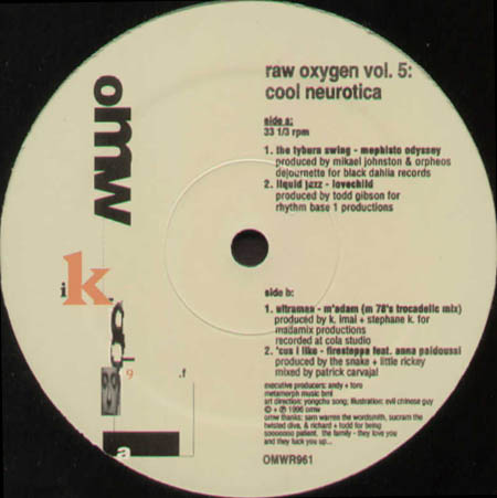 VARIOUS (MEPHISTO ODYSSEY / LOVECHILD / M'ADAM / ANNA PALDOUSSI) - Raw Oxygen Vol.5: Cool Neurotica