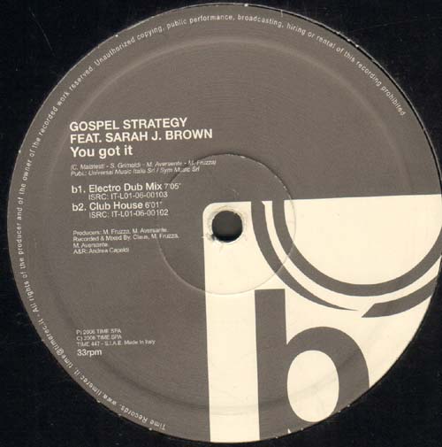 GOSPEL STRATEGY - You Got It, Feat. Sarah J. Brown