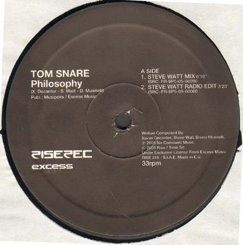 TOM SNARE - Philosophy