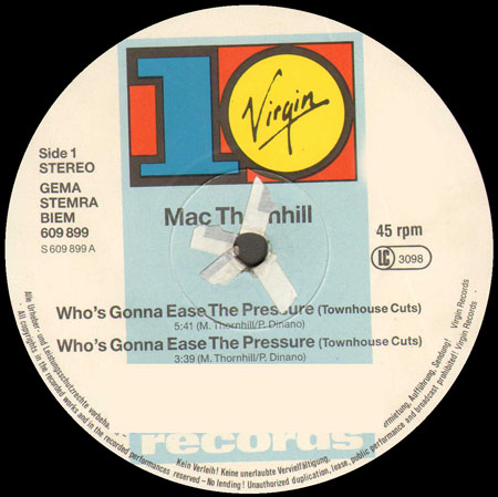MAC THORNHILL - Who's Gonna Ease The Pressure