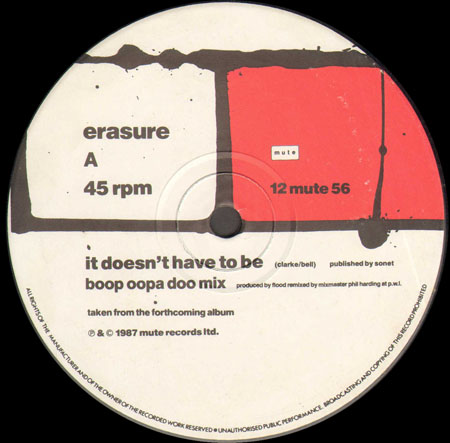 ERASURE - It Doesn't Have To Be