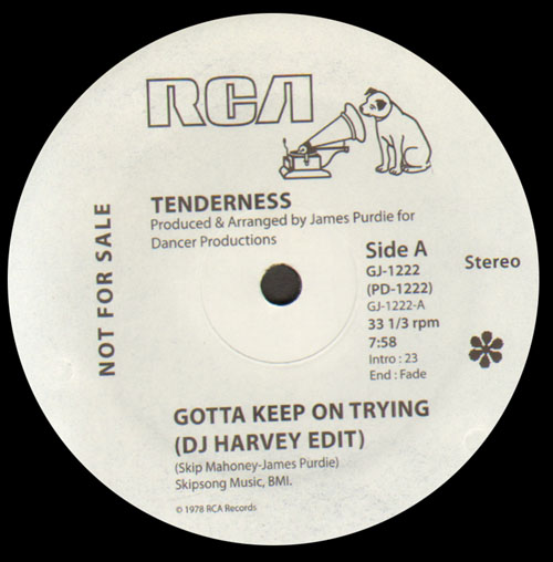 TENDERNESS - Gotta Keep On Trying (Original , DJ Harvey Edit)