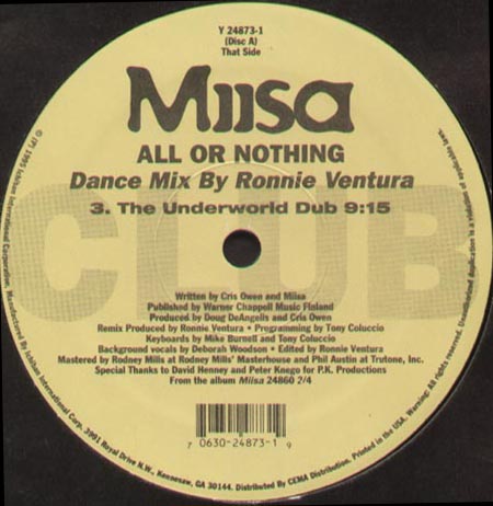 MIISA - All Or Nothing (Only Side A/B)