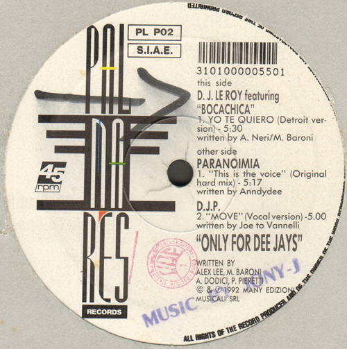 VARIOUS (PARANOIMIA / D.J.P. / DJ LE ROY) - Only For Dee Jays (This Is The Voice / Move / Yo Te Quiero)