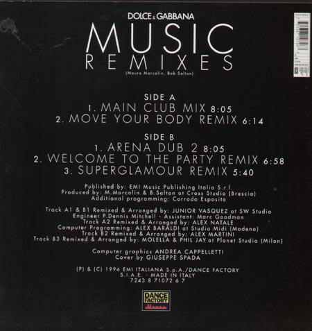 DOLCE & GABBANA - Music (Remixes)