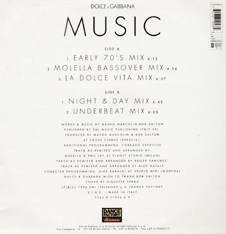 DOLCE & GABBANA - Music