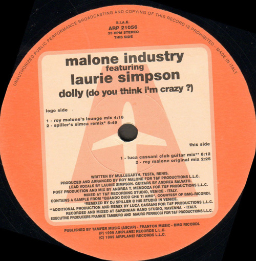 MALONE INDUSTRY - Dolly (Do You Think I'm Crazy?), Feat. Laurie Simpson