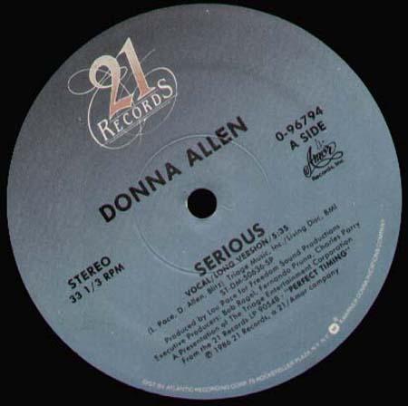 DONNA ALLEN - Serious / Bad Love