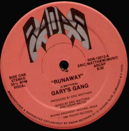 GARY'S GANG - Runaway