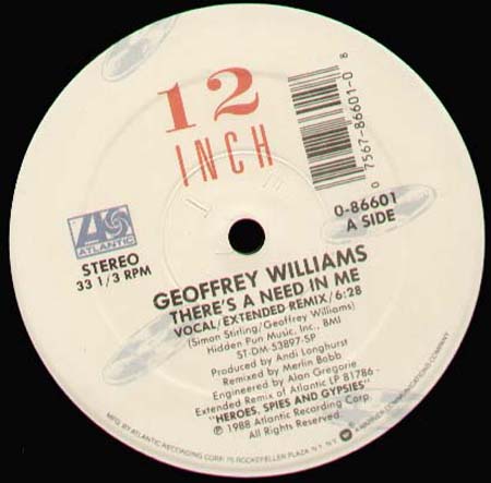 GEOFFREY WILLIAMS - There's A Need In Me