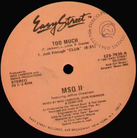 MSQ II - Too Much, Feat. Jeffrey Cheatham 