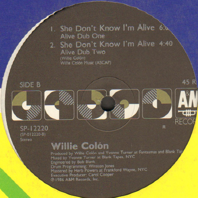 Willie Colon She Don T Know I M Alive A M Vinyl 12 Inch Sp 12220