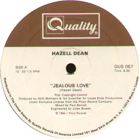 HAZELL DEAN - Jealous Love / Evergreen