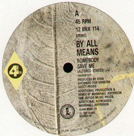 BY ALL MEANS - Somebody Save Me (Marshall Jefferson  Rmx)