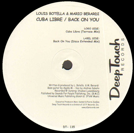 LOUIS BOTELLA & MARIO BERARDI - Cuba Libre / Back On You