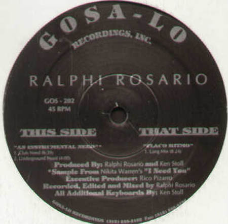 RALPHI ROSARIO - An Instrumental Need / Flaco Ritmo