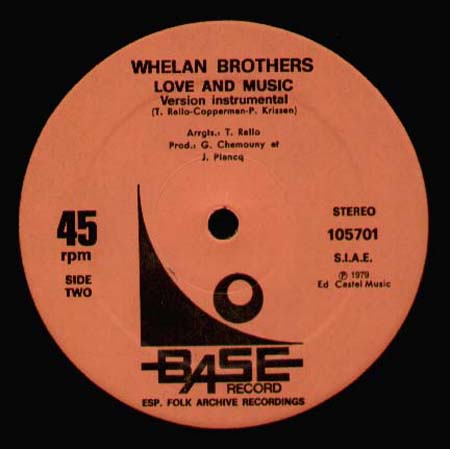 WHELAN BROTHERS - Love And Music
